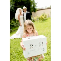 Reminder box with wedding motif and letters floral