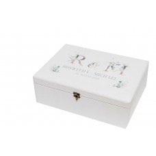 Reminder box with wedding motif and letters floral