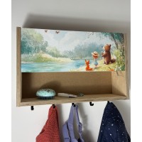 Kindergarderobe mit Haken und Fächern  I  4 Motive Tiere und Jahreszeiten