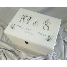 Erinnerungskiste Hochzeit Motiv Buchstaben Floral 