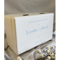 Hochzeitsbox, Erinnerungskiste schlicht modern mit Namen und Datum, personalisiert