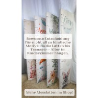 Kindermesslatte, personalisiert, Motiv Löwe, 70cm-160cm, Massivholz