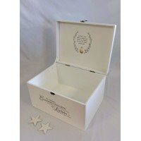 Erinnerungsbox Floral, Blumenkranz, mit Geburtsdaten personalisiert